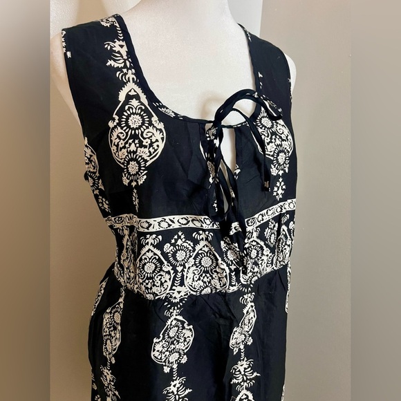 A.N.A  Black & White Boho Midi Dress – Size XL - Picture 3 of 7